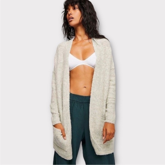 Free People Phantom Cardigan Grey Size M NEW - Picture 1 of 16